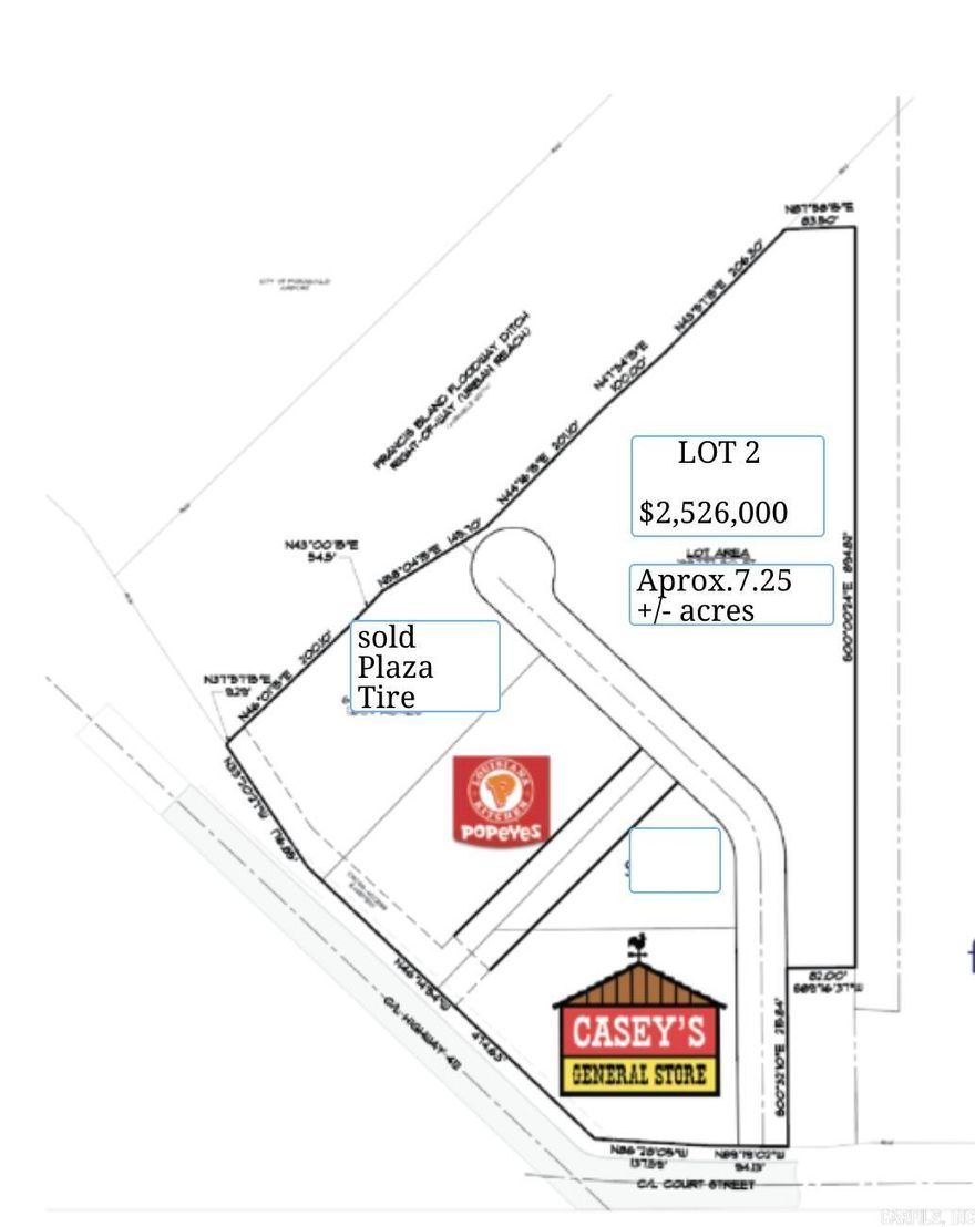 Commercial land located in Paragould, Arkansas.