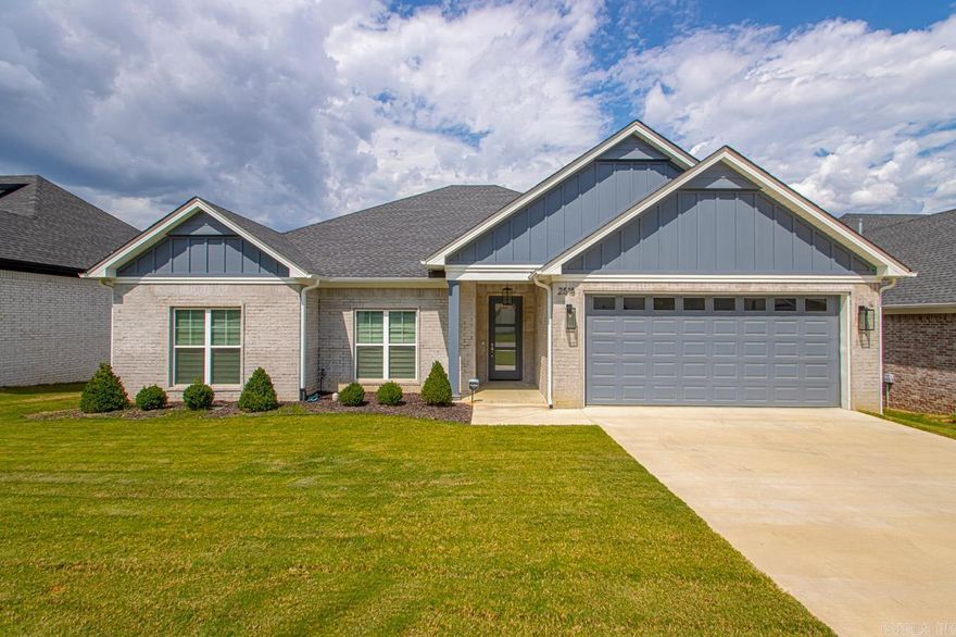 Welcome home! 4 bed 2.5 bath brick home with a split floor plan. This one is a must see! Built in 2021 this home features a large living room and stunning kitchen with island and breakfast bar. Lots of storage, including corner walk-in pantry. Walk-in closets for each bedroom, including extra storage space in master walk-in closet. Gas fireplace and gas stovetop, energy-efficient windows, and a very nice covered back patio. Fenced in backyard, two car garage, and a laundry room. A great home to host family and friends! This home is move in ready, schedule your showing today!