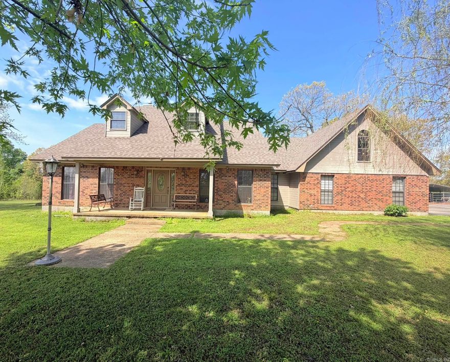 Welcome to Your Countryside Paradise! Nestled on a stunning 27.71-acre estate, this property offers the perfect blend of tranquility and functionality. Featuring two stock ponds, two spacious shops, a barn, and a covered shed ideal for horses or cows, this property is ready for all your rural dreams to come true. With several pastures perfect for cutting hay, this retreat is a rare find. The charming home boasts 4 bedrooms and 3 bathrooms, including a cozy fireplace in the master bedroom. A spacious pantry/laundry room with abundant storage. A large, covered deck, ideal for entertaining or savoring peaceful mornings with coffee or evening iced tea, all while enjoying breathtaking views. A storm cellar conveniently located off the deck for your safety and peace of mind. Modern updates include a new architectural shingle roof (2023), appliances, and an HVAC system with a heat pump and water heater with all less than 5 years old. This home offers a unique opportunity to embrace the best of country living. Whether you're dreaming of a family retreat, a horse farm, or wide-open space for your projects, this property has it all. Don’t miss the chance to make it your own.