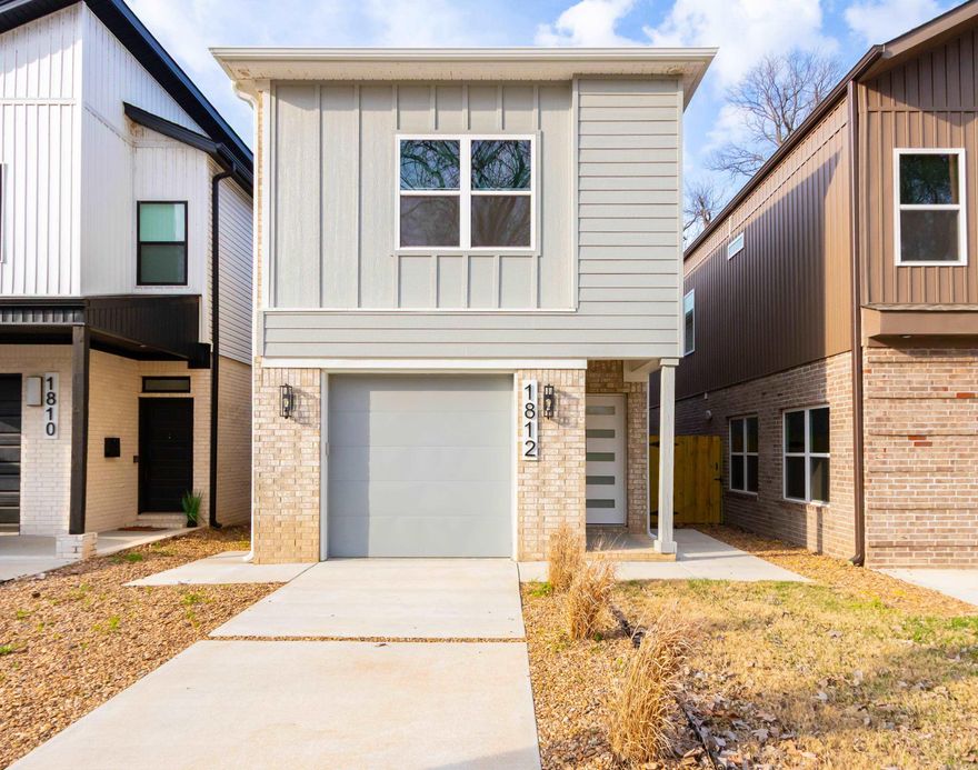 Stunning Modern Luxury in the East Village District!  Experience elevated living in this brand-new 2-story contemporary home located in Little Rock’s vibrant and fast-growing East Village District. This beautifully designed home offers 3 bedrooms, 2.5 baths, and a 1-car garage, blending sleek architecture with everyday comfort!  The open-concept layout is perfect for entertaining, seamlessly connecting the living, dining, and kitchen spaces. The luxury kitchen features quartz countertops, custom cabinetry and lighting, stainless steel appliances, & pantry.  Expansive windows with tons of natural light, custom window treatments, 9-foot ceilings, luxury vinyl plank flooring, and modern finishes throughout.  The primary suite offers a true private retreat with a spa-inspired bath and walk-in closet.  Enjoy the private backyard with a large covered patio, perfect for grilling or relaxing.  Located minutes from Downtown, the River Market, Clinton Library, and Arkansas Arts Center, with easy access to I-30 and walkable access to neighborhood coffee shops, parks, restaurants, and local events.  Rare opportunity to own stunning new construction in East Village—schedule your showing today!