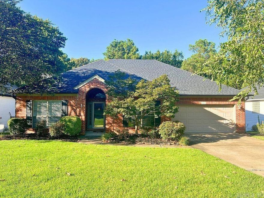 All yard maintenance included!! Centrally located rental, right off Cantrell, in Don Roberts school district! Split floor plan, 4 bedroom home with brand new beautiful private deck overlooking green space and fully fenced yard. Large primary bedroom with porch access, soaking tub and separate shower. His and hers walk in closets and double sinks. Recently updated kitchen and fixtures throughout home. New roof, A/C and water heater. Beautiful real hardwood floors in living areas and brand new carpet in bedrooms. Blackout blinds in bedrooms. Landlord pays all yard maintenance and water to maintain your lush green zoysia grass! Guys you'll love the oversized garage with attached shop/workspace! One year lease and $1,500 deposit due before move in. No smoking.