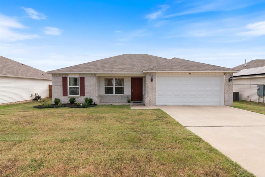 Come see this beautiful 3 bed 2 bath home that is in wonderful condition. The home features a split floor plan with a large master closet. The backyard is fenced in and a great size for pets. The back patio has also been enlarged, and the sellers have added a covering- making it perfect for entertaining or spending time outside with family or pets. This home has been very well maintained and taken care of!