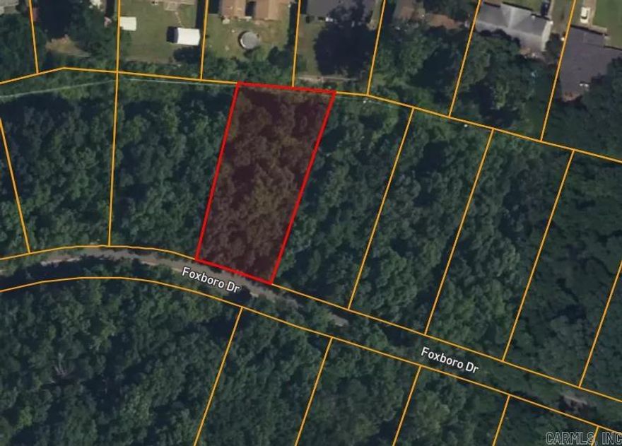 Residential lot in established Foxboro Subdivision.