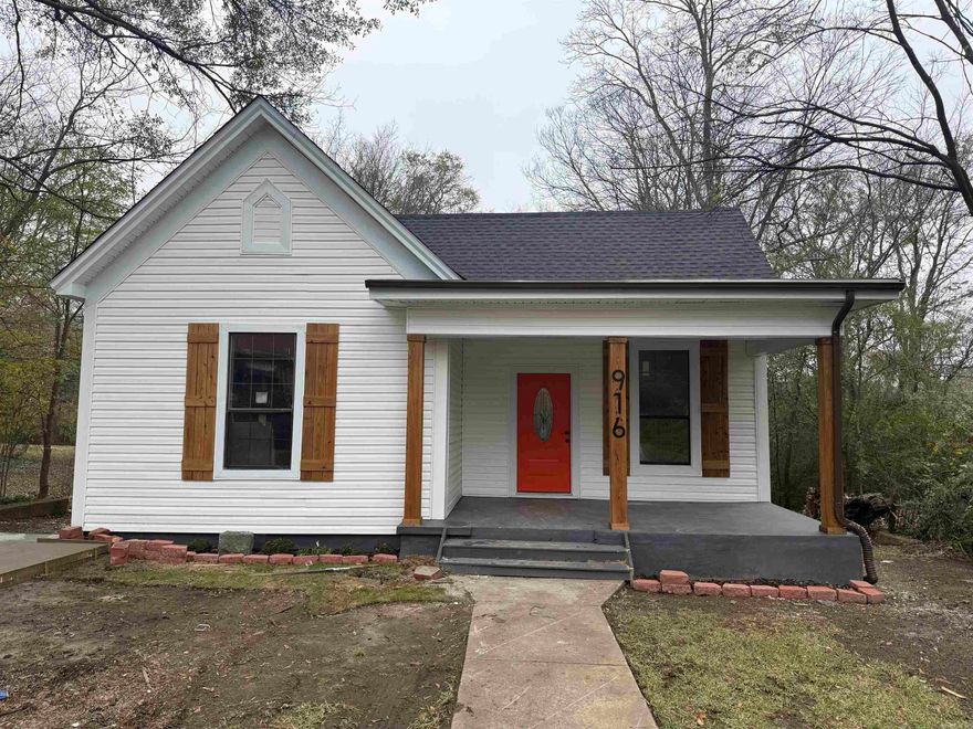 This fully renovated property is stunning, the perfect place to call home.  New roof, new siding, new flooring throughout, new doors throughout, new electrical, new sheetrock, new insulation, structure frame is new, all new pipes for plumbing, driveway and sidewalk is new.  Back porch is new, fence is new. Everything is new, new, new.