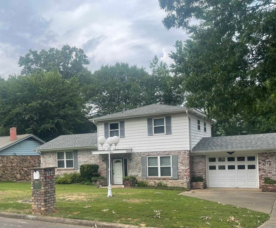 Long time owner Has kept this house super nice and is ready to move into .M/BR on main level with private bath with walk- shower private den area off m/br plus laundry area downstairs.Nice size living room with large kitchen with beautiful white cabinets and open glass tops .3 nice size bedrooms upstairs and one down full bath upstairs nice closet space.NEWER windows hot water tank roof and Heat  A C REPLACED .Extra nice porch on back to view the beautiful yard in the back nice storage building large back patio .READY FOR NEW OWNERS .