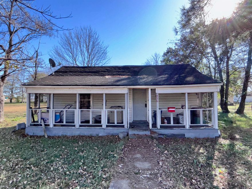 Investment opportunity! This adorable 2 bed, 1 bath, 680 sq ft home sits on a large lot just steps from Walnut Ridge schools. Features a screened-in front porch and lots of potential. With a little TLC, this property could shine as a rental or first home!