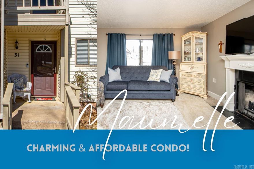 Welcome to 101 Pine Forest 31H, a beautifully maintained 2-bedroom, 2-bath corner-unit condo in the heart of Maumelle! This one-level, ground-floor unit offers effortless living with no stairs, making it perfect for all ages. Inside, you'll find a decorative (only) fireplace, a cozy layout, and the convenience of assigned parking. The primary suite boasts a walk-in shower, adding a touch of comfort and convenience. Located within walking distance to Pine Forest Elementary, this is a fantastic opportunity for families or anyone looking for a prime location. With the most affordable price in Maumelle, this home offers unbeatable value in a sought-after community. Don’t miss your chance—schedule a showing today!