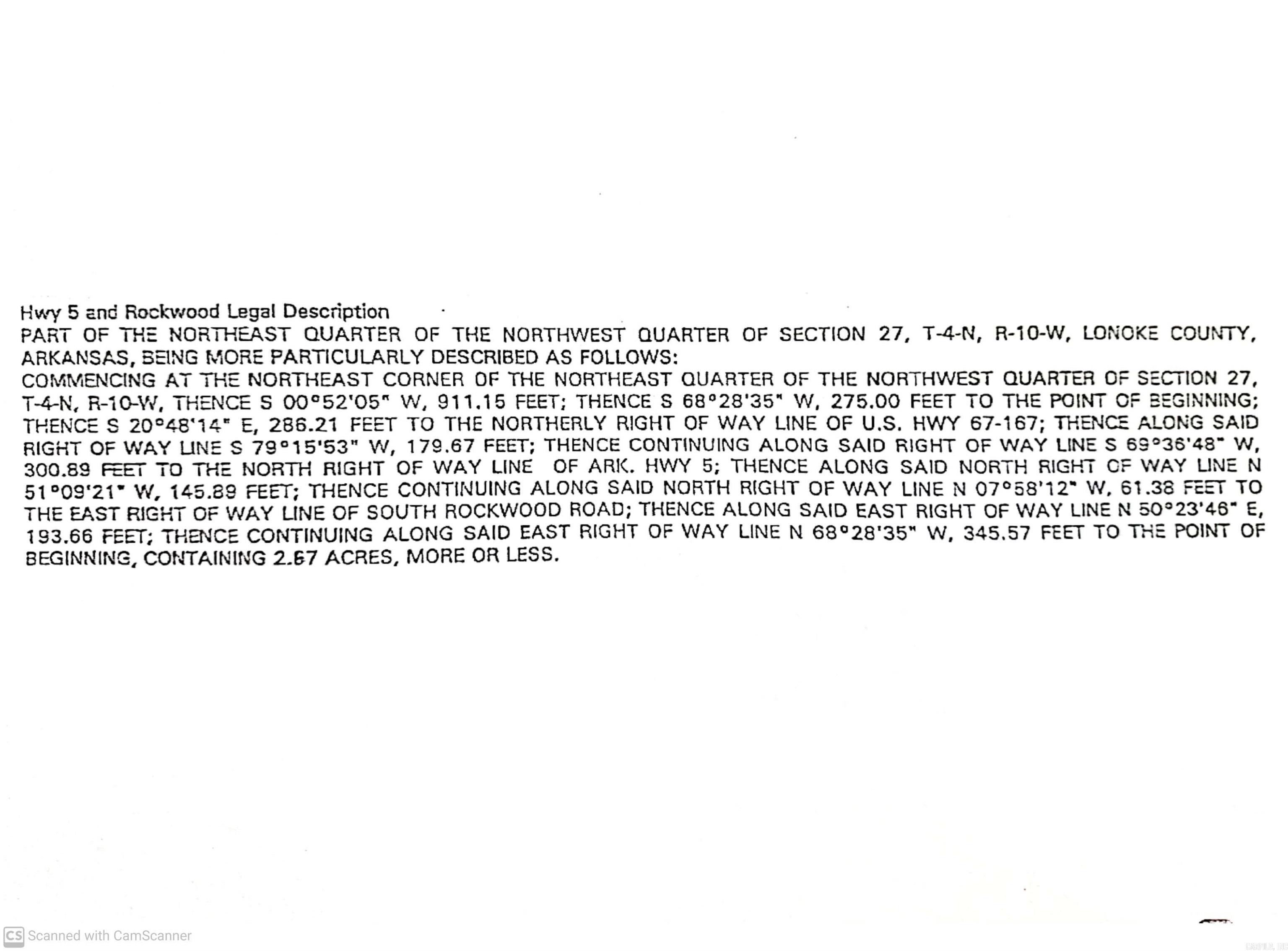 Metes & Bounds - Commercial Sale