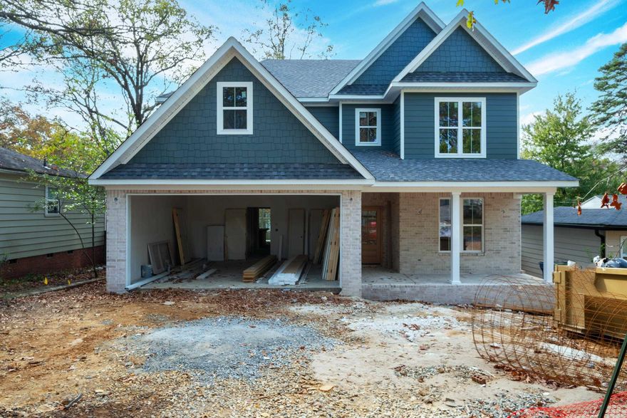 New Construction in Cammack on level lot with large backyard with Zoysia grass and mature trees. Custom builder with excellent reputation and many years experience. Completion approx. Dec. 2024. You may still have time to pick out some colors. Cooks kitchen with custom built cabinets, island and slab quartz counters. Functional floor plan with 2 Bedrooms and 2 Baths down. Primary suite is down. Upstairs has 3 additional Bedrooms and 2 Jack and Jill baths plus Spacious game room/media room. Large covered screened in porch great for entertaining or just relaxing. In ground sprinkler. See house plans in remarks.