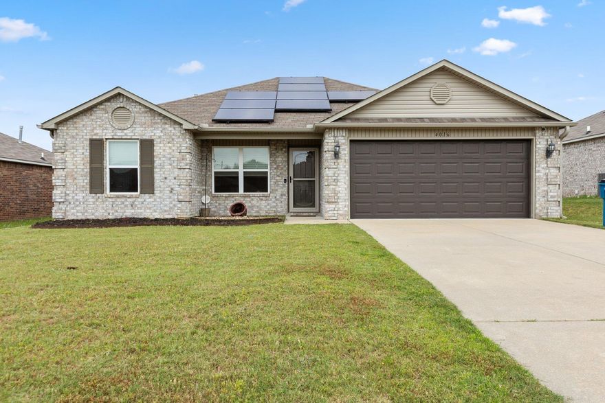 This perfect starter home can be all yours!  It boasts a split bedroom plan with an open den and kitchen area.  Recently installed solar panels allow you to enjoy an electric bill of under 15.00 per month.  Entertain family and friends in the large fully fenced backyard.  New microwave Sept 2023, T&P valve on water heater replaced 2022, Solar panels installed 2023, Coil replaced June 2022 New carpet 2024  AGENTS.... See Agent remarks before showing