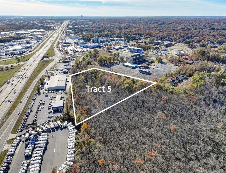 This 18 acre commercial development site combines strategic positioning, high visibility, and proximity to prominent retail chains and accommodations, making it a standout location for businesses.  Tract 5 - Low Wooded Rear Area - $2.00 PSF