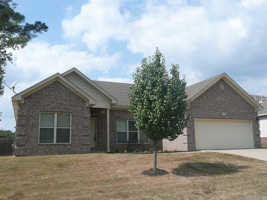 Everything you have been looking for in a great subdivision! Den has double tray ceiling, crown molding, hardwood floors, and a beautiful fireplace mantle.  The kitchen has stainless steel appliances and pantry. There is also a small office/bonus room off of the kitchen. The master bedroom has tray ceiling and the master bath has jetted tub, separate shower, and double walk-in closets and double vanity. The covered back porch has an extended patio overlooking the privacy fenced yard.  Large storage building