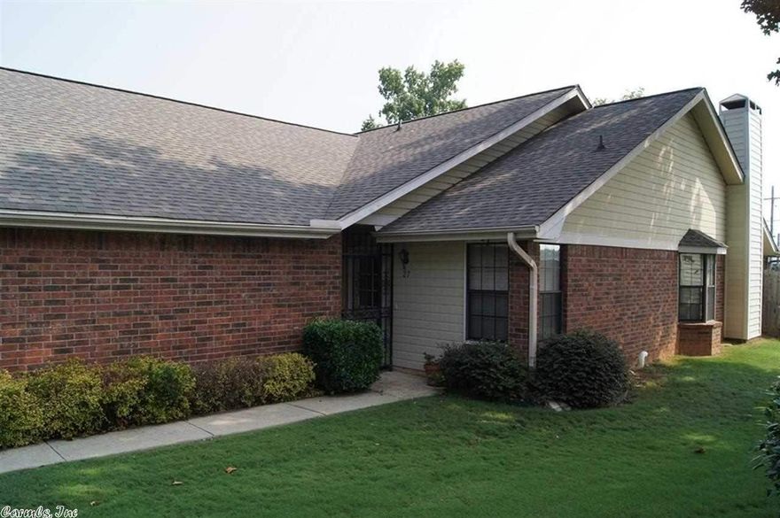 One level condo with 2 car garage!  Great floor plan, 2 separate bedrooms with large living room,. dining area and separate sunroom.  Gas fireplace with gas logs.  Freshly painted, Trane HVAC only 2 months old.  Adorable landscaped back yard with privacy fence and deck.  Won't last long!