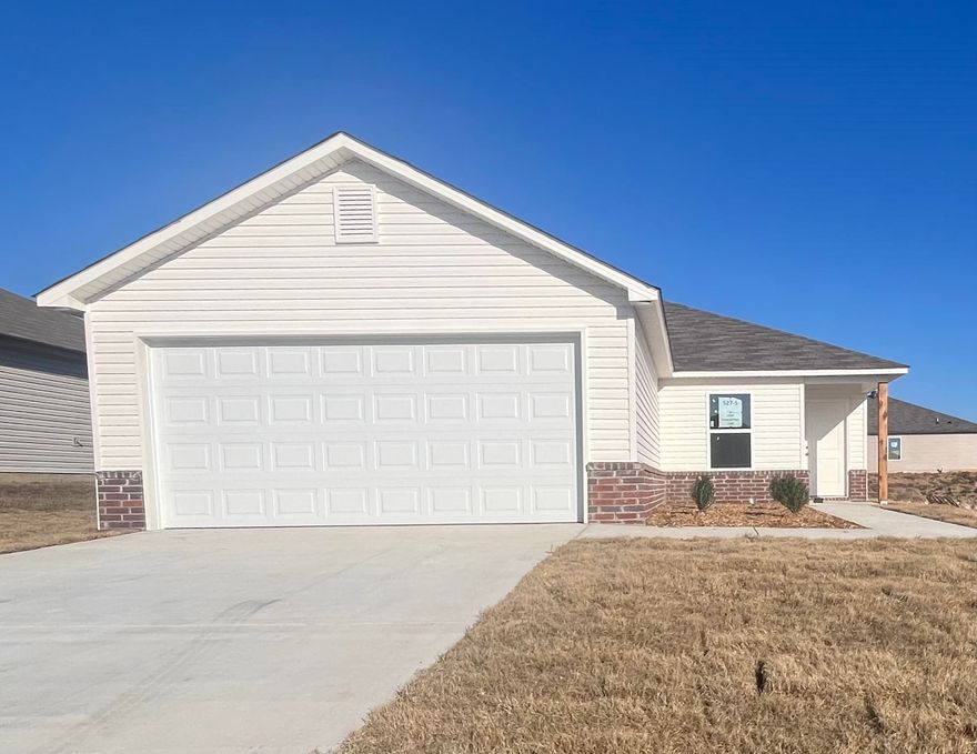 The Bridgeport plan is the ultimate in convenience for a 4-bedroom plan! Bedrooms 2, 3, & 4 are grouped together just steps from the shared Bathroom and Laundry Room. Come tour it today!  Valuable upgrades included in this home: 60" fiberglass standup shower (no enclosure) in Master Bath, plumbing faucet upgrade 2, 8" deep Kitchen sink, pull out Kitchen faucet upgrade, gas fuel furnace, staggered Kitchen cabinets, flush laminate bar top in Kitchen, Luxury Vinyl Plank flooring in wet areas and Living Room and adjacent hallways, raised ceilings in Living Areas per municipal requirements, fiberglass exterior doors, Cheyenne style doors, baseboards level 2, 25in wide attic stairs, LED disk lights in Kitchen and Living Room, full sod, stainless steel appliance package.      *** AGENTS, PLEASE SEE SHOWING REMARKS OR AGENT REMARKS FOR VERY IMPORTANT INFORMATION. ***  THIS HOME IS SCHEDULED TO BE COMPLETE IN MID JANUARY 2025.