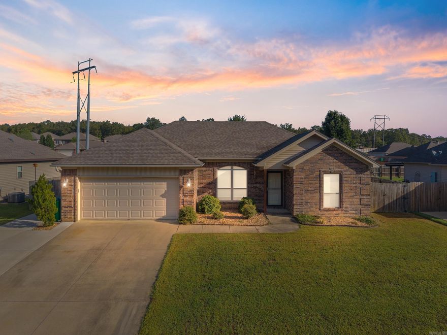 Move-In Ready & Full of Upgrades! This beautifully maintained home features a desirable split floor plan with a spacious primary suite offering a jetted tub, separate shower, and stylish oil-rubbed bronze fixtures. The kitchen boasts a smooth-top range, and the refrigerator is included for your convenience. Step outside to enjoy the covered back porch, a privacy-fenced backyard, and a storage shed for extra space. Recent updates include luxury vinyl plank flooring in the living room, a new roof, and an extended driveway — all completed in 2023. Plus, a smart Bluetooth-enabled water heater was added in 2022! Located near the brand-new Pre-K building at the entrance of the neighborhood, this home offers both comfort and convenience. Don’t miss out — come see it today and make it yours!