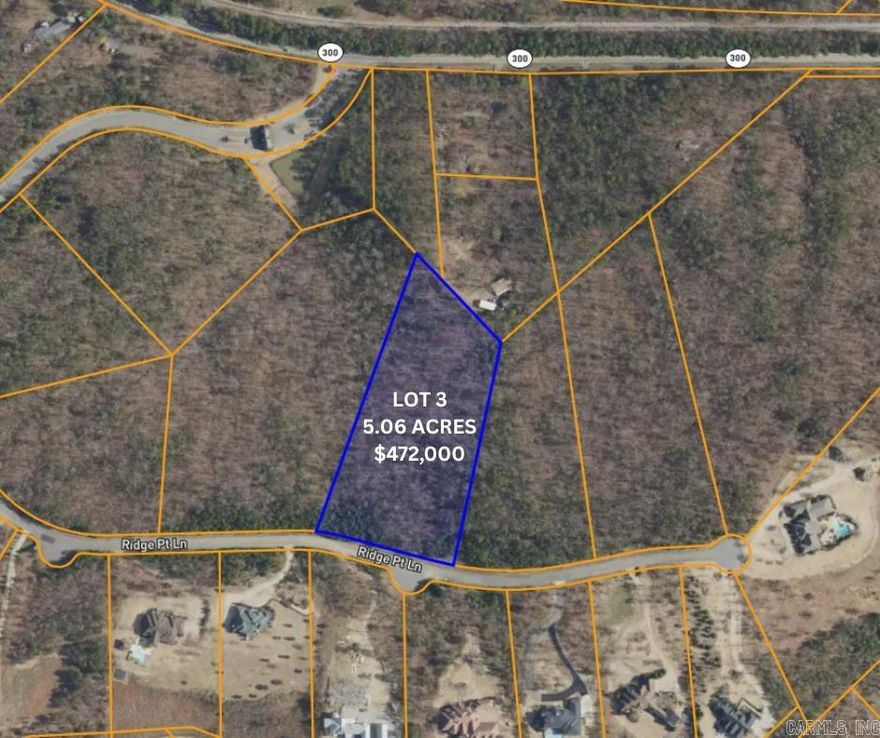 Custom built homes surround the area. Common area soccer field, tennis courts, basketball courts and walking trails. Gorgeous, gated entry. Only 6.5 miles north of West Little Rock off Highway 300. Vista views surround the neighborhood.