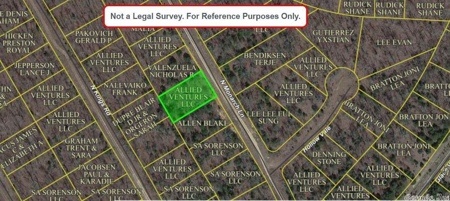 4 payments of $237.50 to finance and own. Cash buyers can pay by debit or credit card as well. Nice lot to develop or hold for future value. Public water and electric are available to run to property and will need septic. Owner/agent. Buyer responsible for any/all taxes and lots sold "as-is". Quit claim deed conveys. Parcel ID# 800-12685-000