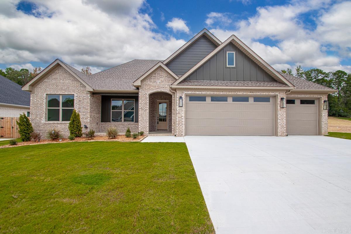 Beautiful New Construction Home located in the new Roman Heights Subdivision.. Amenities Include: Approximately 2123 SF, 4 Bedrooms, 2 Bathrooms, Living Room with gas log fireplace, Open Floor Plan, Kitchen/Dining Combo, Living/Dining Combo, Large Kitchen Island, Breakfast Bar, Split Bedroom Floorplan, Custom Tile Shower, Pantry, Laundry Room, LVP Flooring in main areas, Nice Lot, Covered Rear Patio with wood burning fireplace, Covered Front Porch, 3 Car Garage, Bryant Schools, And Much More. A Must See....