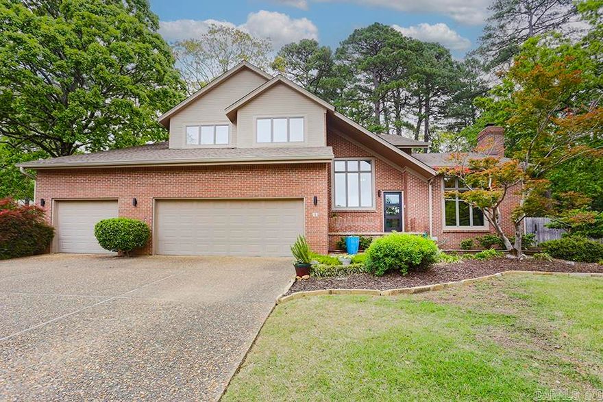 Recently updated 4 BR house on a cul-de-sac. New HVAC 2025. New roof 2021. New front door 2025. New sliders onto decks from kitchen and main bedroom in 2021. Hardwood floors throughout with tile in bathrooms. New interior and exterior lighting 2021. New water heaters 2021. All bathrooms remodeled 2021. Kitchen updated 2021 including appliances and sink, with new oven/microwave in 2024 and new range in 2025. Fireplaces in living room and den. Backyard includes firepit and custom-built playhouse. Three-car garage.