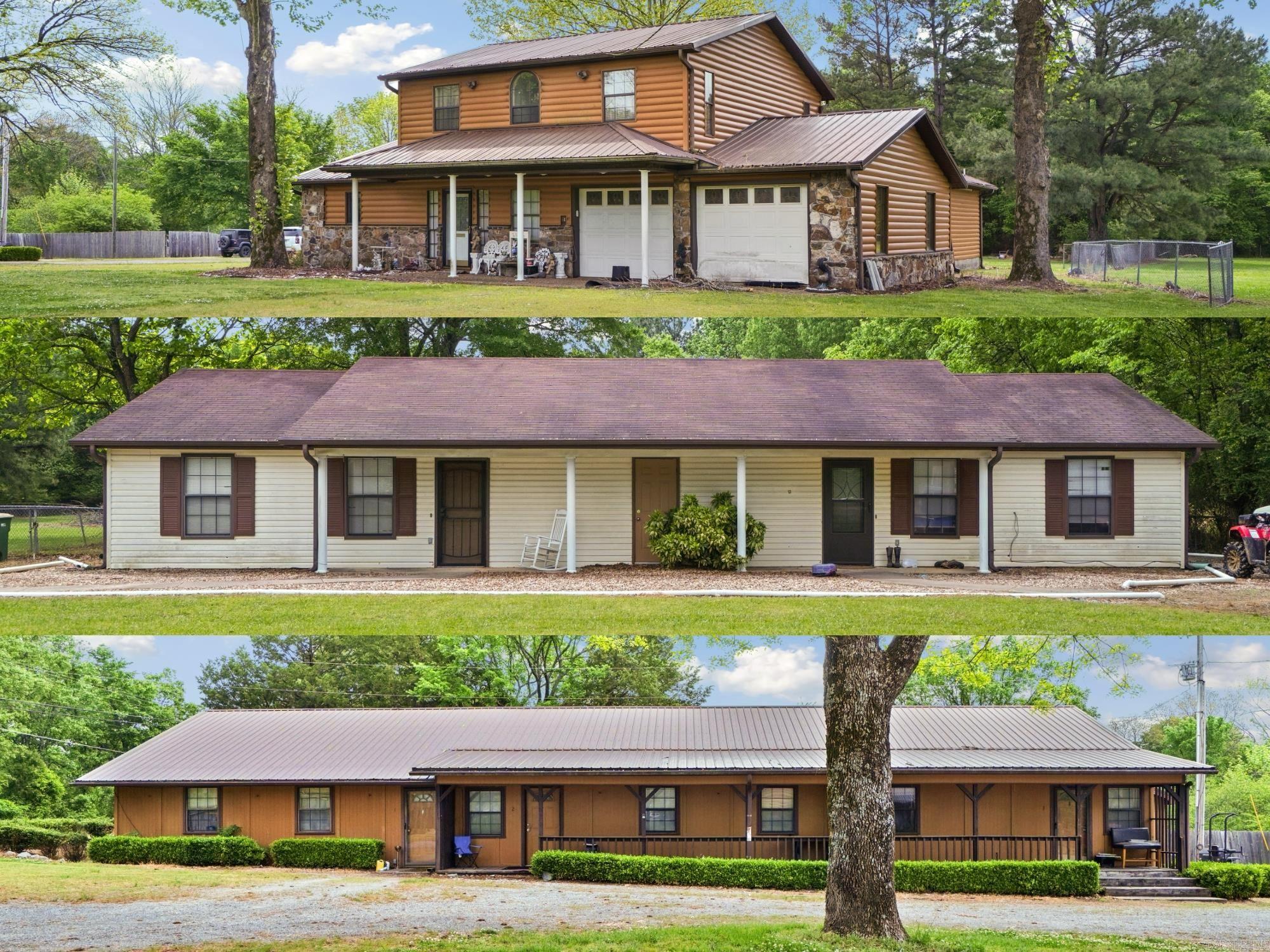 Investor Package-- 1-2,475 sq ft home with multiple shops/storage bldg. and storm shelter, 1-Triplex (2- 2/1 & 1-1/1) and 1- Duplex (2/1) all multi-family units are currently tenant occupied. The 1bed/1bath unit rents for $700 mo., the 2bed/1bath units rent for $800 mo., and the house was owner occupied and has never been rented-- but should rent for approx. $2500+/- per month. Units are all electric, main home has new HVAC unit 2025. There is even a vacant lot just over .50 acre that could be used for an additional unit/s. Property is minutes from LRAFB and would be an amazing investment opportunity for someone looking for great rental income. Contact me today to take advantage of this amazing opportunity. See agents remarks.