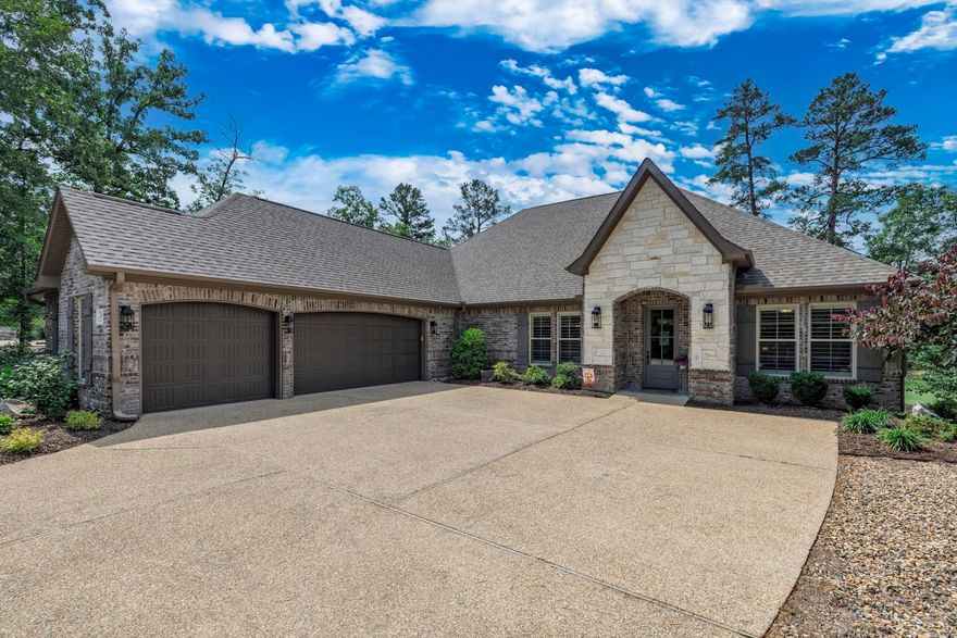 This beautiful Golf Course home built in 2020 by Carriage Homes is situated on Isabella Pinta hole #5 and provides gorgeous views of the fairway!  From the moment you step into the foyer with its custom wood barrel ceiling, you will find so much to love about this home! Discover expansive windows across the back providing loads of natural light, a gorgeous kitchen with quartz countertops, double ovens, gas cooktop, pull out spice drawers, huge walk-in pantry, and decorative glass front cabinets. Living room features built in shelving on either side of the gas fireplace and wood beamed ceiling. Double French doors lead to an expansive patio perfect for entertaining, watching the golfers, or simply enjoying the wildlife! The Primary suite is large enough to accommodate a sitting area, and Primary bath includes double vanities, an oversized soaking tub, and glassless walk-in shower. The laundry room is accessible from the hall or through the Primary bedroom closet. Other features include plantation shutters, epoxy floor in 3-car garage with walkup stairs to a partially floored attic ideal for storage. Don't miss this special home! $2000 Buy-in Fee applies to first time HSV buyers.