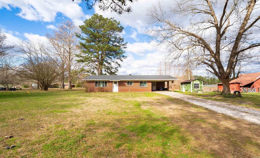 This charming 3-bedroom, 2-bath home sits on 4.25 beautiful acres, offering the perfect blend of rural living and convenience. The property features flat, usable farmland ideal for farming, animals, or future expansion. A stocked pond tucked into the back corner, a chicken yard, and a horse barn provide endless opportunities for outdoor living and hobby farming.  The home has been well maintained with major updates already completed, including a new roof installed in 2020, HVAC approximately 9–10 years old, and electrical upgrades completed in 2023, giving buyers peace of mind.  Enjoy the quiet of country life while staying close to town — just 15 minutes from Arkadelphia, 15 minutes from Malvern, and only 5 minutes from Ouachita High School. This property is perfect for anyone looking for space, privacy, and versatility with an easy commute.
