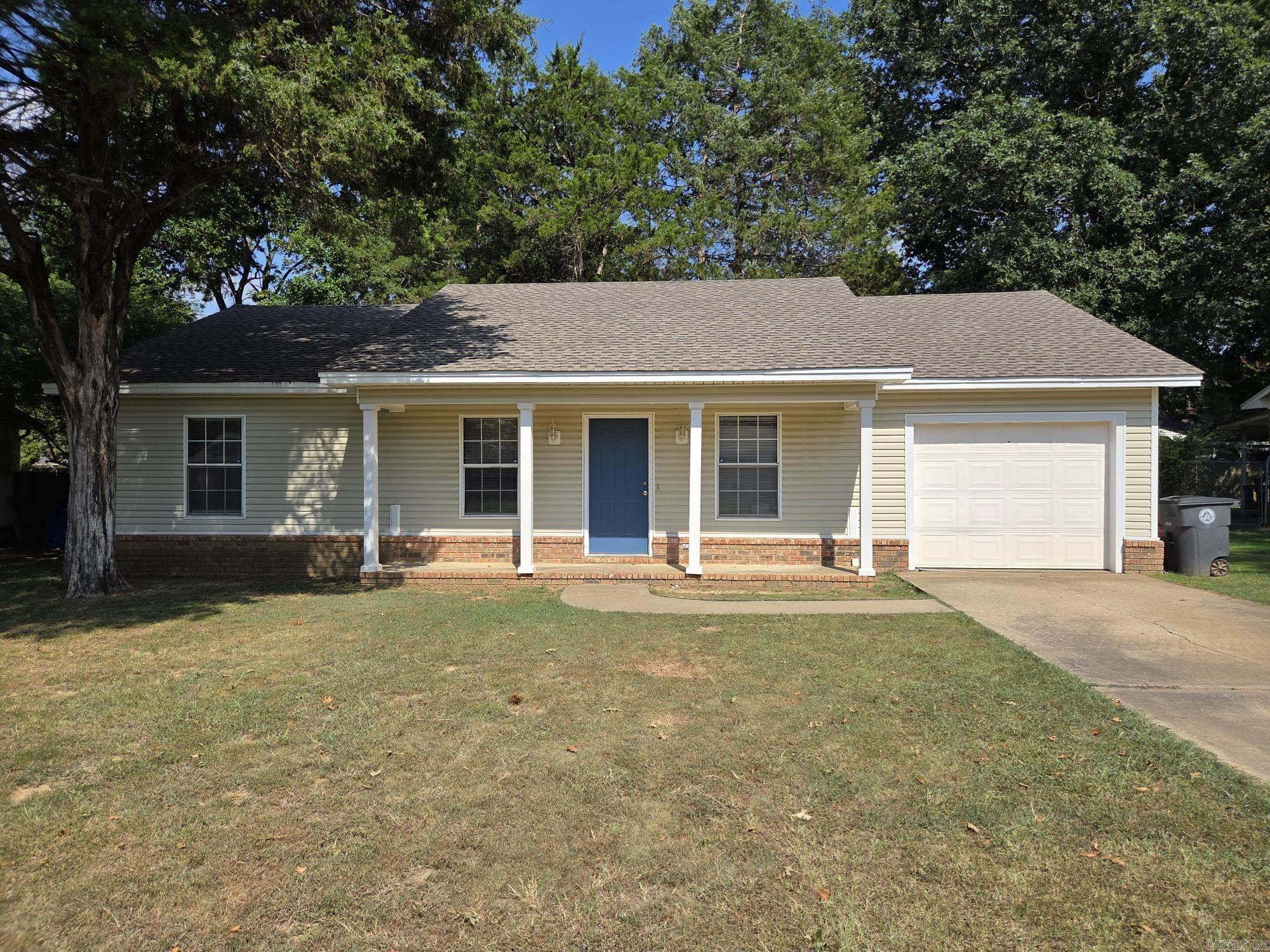 Nice cozy 3 bedroom, 2 bath house with garage & fenced in back yard in West Searcy! Cedaridge Subdivision has one entrance which makes it nice to walk or ride bicycles & lower traffic as well. This house has shade trees in the back & good curb appeal. The floors inside are ceramic tile in the kitchen, dining & baths with wood laminate in the rest. Kitchen countertops are new, new led accent lights just added to main bedroom & living room that brightens up the rooms. Storage room behind the garage. NEW ROOF & privacy fence on left side & front including gate was just replaced. See agent remarks.