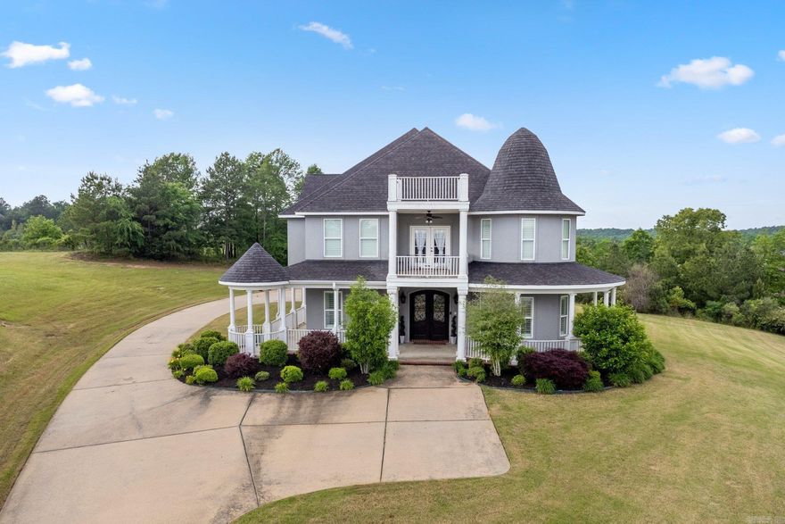 One of a kind character with ample space inside and out, you don't want to skip seeing this Schrader built home! Walk in from the wrap around porch to a beautiful entry way with one of two staircases to your left and a beautiful dining room on your right, straight ahead entering the living area with an open living room and chef's kitchen equipped with stainless steal appliances, a butlers pantry and walk in pantry. First floor includes a secluded guest ensuite and sun room with the coziest reading nook! Upstairs you will find the primary suite, two bedrooms with a jack/Jill bathroom, another bedroom with its own bathroom PLUS an office/workout room and hidden saferoom/media room. **SEE AGENT REMARKS FOR MORE INFO, more features included**