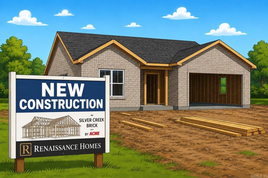 NEW Construction by Renaissance Homes.  Quality built, energy efficient all brick home located on East End of the Village.  Sycamore floor plan features 3 bedrooms; 2 full baths; kitchen with large island; GE stainless appliances; walk-in pantry; separate laundry; stairs to attic storage; covered patio and 2 car garage.  Recirculating hot water with smart plug for energy efficiency.  Builder's 1 Year Warranty included.  See Associated Documents for finishes and Agent Remarks for more details.  Taxes based on lot only.  Photo one is a rendering only.  Actual photos will be taken as home nears completion.