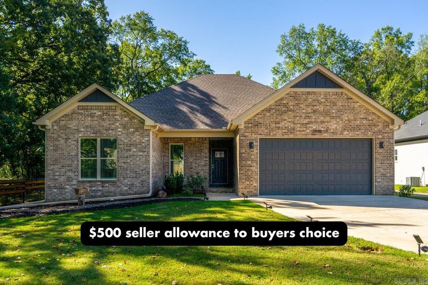 SELLER IS OFFERING A $500 ALLOWANCE TO BUYERS CHOICE AND IS MOTIVATED!!  This Cozy home is tucked away in the Cul-de-sac of this quaint neighborhood, Carmichael Place Subdivision is made of only one street with great neighbors in a perfectly positioned area of Conway, easy access to all amenities but yet a private and serene setting with extra landscaping and mature trees. The home is in excellent condition, it feels like brand new construction! Open floor plan for entertaining, beautiful windows to enjoy the nature around, split floor plan for private primary suite , double closets in the primary bath and gorgeous counter tops throughout and a dedicated space for small Office or extra pantry!