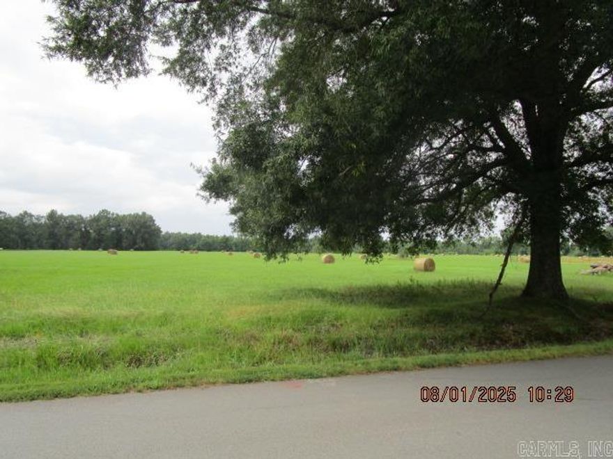 Country living at its best, build your dream home and sit on the patio and watch the wildlife.  Walk out your backdoor and deer hunt.  Plenty of space for outdoor recreation.  Easy access to I-57, close to Little Rock, Cabot, Beebe, and Searcy.  Mostly pasture/hayfield land with some fencing. Wooded closer to the back of the property.
