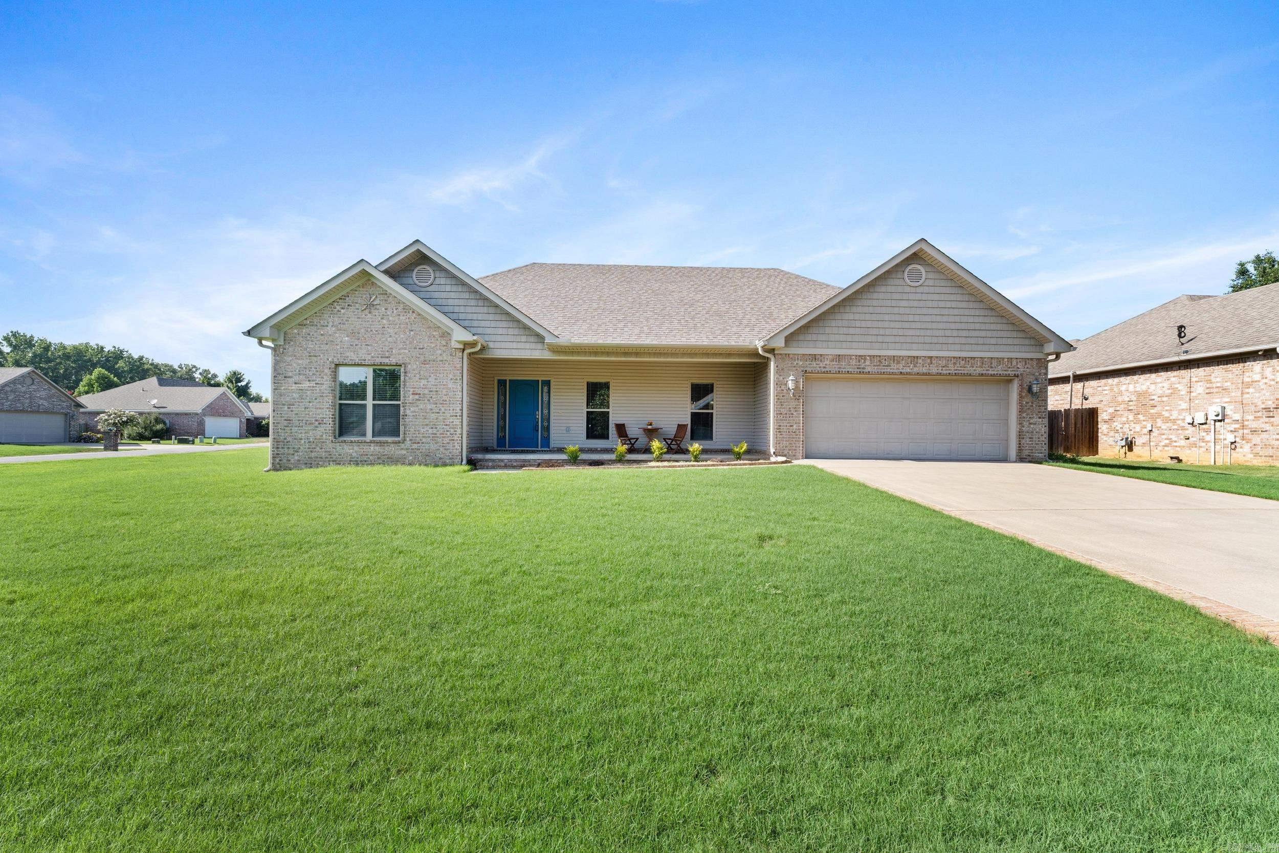 Immaculate all-brick home just outside Conway city limits! This beautifully maintained property features a newer roof and carpet, a tankless water heater for endless hot water, and a storm shelter in the garage for peace of mind. The spacious primary suite offers two walk-in closets, while the extended back patio and generous front porch provide perfect spaces for outdoor relaxing or entertaining. Don’t miss this move-in ready gem with quality finishes and thoughtful updates throughout!