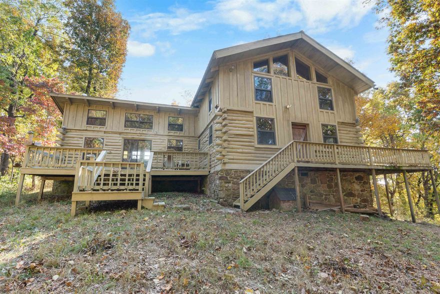 Wow is all I can think of with this beauty. If you want a true piece of Arkansas's majestic forests, then this is the place for you. Eighty-six acres of private natural beauty. Hiking trails thru out. Seasonal waterfall and creek. It even has a natural spring on the property line. The cabin is two Bedroom, two bath.  Master bedroom and bath is on the main floor with windows all around. And it has its own deck to enjoy the wildlife. Open floor plan on the main floor with a wood burning fireplace. The Ozark Mountain views off the side deck are amazing.  The upstairs loft area has a second bedroom and other room that could be a third bedroom.  This gorgeous place would make a great vacation get away or even a full-time home. The location is perfect 5 miles from the White River. Just a short scenic drive to Melbourne or Mountain View. I can't say enough about this beautiful place. It's a must see