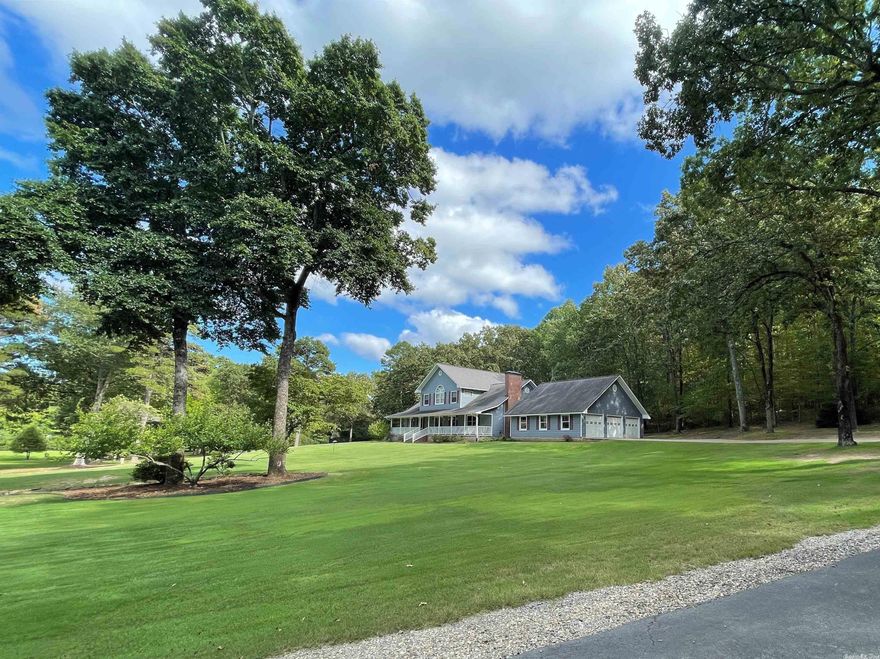 18+/- acre gated property with a unique blend of rural and urban living. Enjoy the privacy and tranquility of the countryside combined with easy access to city amenities. The property features both cleared and forested rolling acreage, providing plenty of space for outdoor activities and relaxation. The main house is equipped with a commercial stove and an oversized 3 car garage, which is a great feature for those who enjoy cooking and need plenty of space for their vehicles or sports equipment. Additionally, the second 1300 sq ft home includes 2 bed, 2 bath home and an attached one-car garage (not included in listing sqft) and 1000+ square foot work shop that has AC and water offers a potential workshop for hobbies or a home-based business. The 3-acre stocked pond with a dock is a fantastic feature that offers opportunities for fishing and relaxing by the water. Whole house generator, which can provide peace of mind during power outages or other emergencies. Overall a great opportunity for those who want to enjoy the best of both worlds: the quiet and peaceful lifestyle of the countryside, combined with the convenience and amenities of the nearby city. See Agent Remarks.