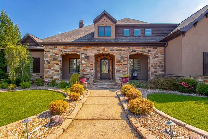 This home overlooks Centennial Valley Golf Course. An Elms-Clowers build, this custom home has 6* beds & 5* baths, as well as a media room/office. The home has an oversized 4-car garage with motorized lift into the large floored attic space above. 3 fireplaces, laundry/craft room, butler's pantry, formal dining room, breakfast area and safe room are just a few of the extras this home has to offer. The back yard features a gunite, heated, salt-water pool & spa, with outdoor kitchen, gas fire pit & shower.