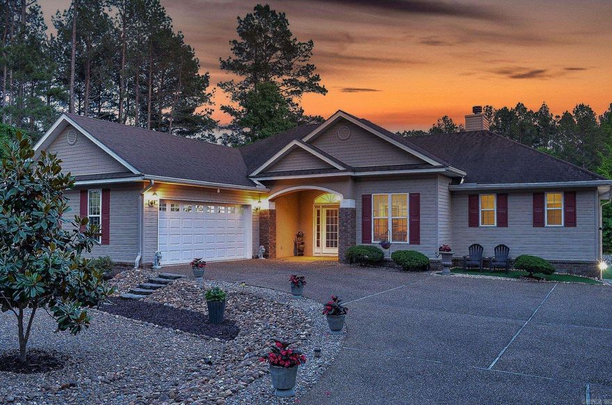 You will love this wonderful one level Cream Puff with oversized garage that offers three split bedrooms, plus office and 2-baths, completely updated.  Entering the foyer your guests will experience an inviting great room with a wall of windows looking over  the golf course, fountain and pond.  Great room offers an electric or gas fire place, sparkling wood floors and lovely crown molding throughout.  The Trex Deck will be inviting when entertaining or just curling up with a good book. Also added a golf cart storage/workshop.  Updates include popcorn removal, wood floors, crown molding, complete kitchen, new bathrooms, new landscaping, new interior paint, new Trex deck and so much more.  The primary bedroom offers two separate closets to hold all your treasures.  New HVAC in 2019 and New Roof in 2015.  All furniture is negotiable.