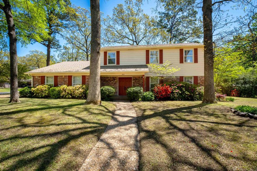 Absolutely fabulous, traditional family home in the lovely Sturbridge neighborhood! Double entry doors welcome you to this two-story, quaint gem!  Staircase is flanked by formal living/dining to the right and powder room + entry to a cozy den with a wood-burning fireplace on the left.  Open kitchen/living with the cutest breakfast nook filled with natural light.  4 bedrooms, all up with a generous primary suite.  Lovely hall bath with original tile. Plenty of storage! Handsome, oversize, flat corner lot with loads of curb appeal.  Fully fenced back yard; sprinkler system with an updated control panel.  Wired for AT&T fiber. Charm galore at every turn.  The perfect balance of function and character in the heart of Little Rock!