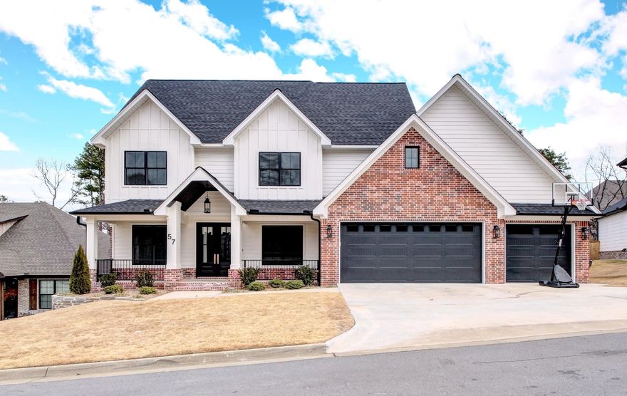 This stunning custom-built home boasts 4 bedrooms and 3.5 baths, offering plenty of space and elegance throughout. The gourmet eat-in kitchen and hearth room are ideal for entertaining, seamlessly connecting to a cozy back porch with a fireplace. The expansive primary suite features a luxury bathroom and two walk-in closets. A large guest bedroom with a private bath and walk-in closet is conveniently located on the main level. Two additional well-sized bedrooms also include generous closet space. The home offers two separate office spaces, one with a wet bar and fridge with access to back porch. Upstairs, enjoy a massive family/game room with attic access. Home has a spacious laundry room with connecting mud room area off the garage.  There is plenty of storage space throughout. This home is a perfect blend of elegance, comfort and functionality. Come check this one out, it's a beauty!!!