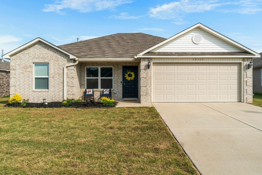 From the moment you walk in, this 3-bedroom, 2-bath home feels like it was made to fit your life—1,278 square feet of easy, everyday comfort. Step inside to an open layout accented by updated ceiling fans and a modern farmhouse-style kitchen sink that steals the spotlight—beautifully blending charm and function. The split floor plan gives the primary suite privacy, set apart from the other bedrooms for a quiet escape. Outside, the fenced backyard is ready for pets, play, or evenings around the grill, and the 2 car garage adds everyday convenience. The solar panels will be paid off prior to closing, letting new owners enjoy energy efficiency from day one. A current 2-10 home warranty will also convey, offering peace of mind long after move-in. This home is warm, practical, and ready for its next chapter—yours.