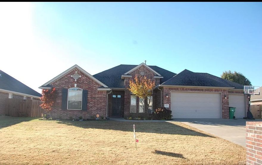 Welcome Home!  NOW Sellers are offering up to $10,000 in sellers concessions!! This could be used to buy down your rate or be used towards Buyers closing costs, with full price offer.  This beautiful brick home is located in a great neighborhood. This home has a large open floor plan, for family entertainment. There are 3 bedrooms & 2 baths, sweet master suite, with a jacuzzi tub, large walk in closet. There are gorgeous tray ceilings & arched entrances throughout this property. Kitchen is the heart of this beauty, as you well find, an ideal area to cook for the family, along with access to the living area, outdoor area & garage. In the summer time, there is a gorgeous patio area for entertainment, as well a very lush yard, for the kids & fur babies!  The extra surprises, this home has a 3 car garage. As a homeowner you can slash the Electric Bills with the Solar panels, that this home has! This home is on the road to going green!   This beautiful property also conveniently located.  So if you’re looking for a home that checks the boxes, this house is definitely worth considering.