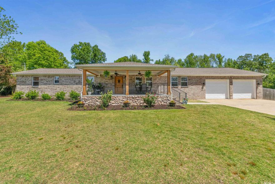 Welcome to this gorgeous 4 bedroom, 3-bath home. This beautiful fully renovated home boasts an enormous primary suite, office/gaming room, new HVAC, roof installed in 2021, and a brand-new shop for your convenience. The spacious open living area with large kitchen, new appliances and granite counter tops is perfect for gathering with loved ones. This house is situated on a large lot with plenty of space for outdoor entertaining and relaxing. It has a convenient location with close proximity to freeway access and shopping in Maumelle.  This home has a pristine brick exterior, stone accents and a large covered front porch for relaxing off the day. Come see it today! Agents see remarks.