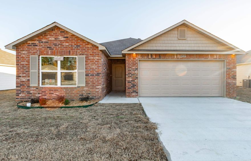 The beautiful Taylor plan. A lovely welcoming entrance opens into a large living room with lots of natural light. An open kitchen with room for movement, and a generous corner pantry. The master bedroom has two closets! Amazing home in an amazing location. Springlake Trails is moments down the road from East End Middle School. This home comes with a 2-10 Home Buyer's Warranty with $0.00 deductible.  Upgrades in this home: plumbing faucet upgrade 2, 8" deep Kitchen sink, door bell, added cable jack, laminate flush bar top in Kitchen, Luxury Vinyl Plank flooring in wet areas and Living Room and adjacent hallways, raised ceilings in Living Areas per municipal requirements, Cheyenne style interior doors, baseboards level 2, full sod, microwave hood in Kitchen, smooth top range.