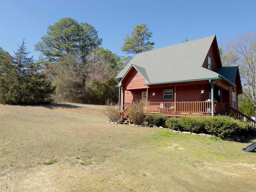 Charming Country Home on 3 Acres in Melbourne, Arkansas This well maintained home, built and cherished by its sole owner, is now poised for its next journey. Nestled on 3 acres of serene land, this charming cedar sided residence boasts 2 bedrooms, 2 bathrooms, with a bonus loft space upstairs. The kitchen and bathrooms feature exquisite alder cabinets and top-of-the-line appliances, enhancing both functionality and aesthetic appeal. The property is thoughtfully equipped with underground fencing, ensuring the safety and freedom of beloved pets to roam without worry. A storage building, complete with a convenient lean-to, provides ideal shelter for outdoor equipment and tools.  Don't let this remarkable opportunity slip away - seize the chance to own this beautiful property! Call to schedule a viewing and embark on the journey to make this home your reality.