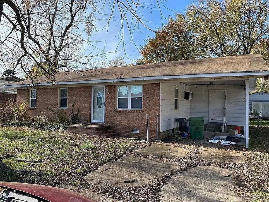 3-bed, 1-bath home with a fenced in lot, partially remodeled kitchen, carport, and 2 sheds. It needs a lot of work; we prefer a cash buyer but has solid potential as a rental or flip for the right investor. Selling as is.