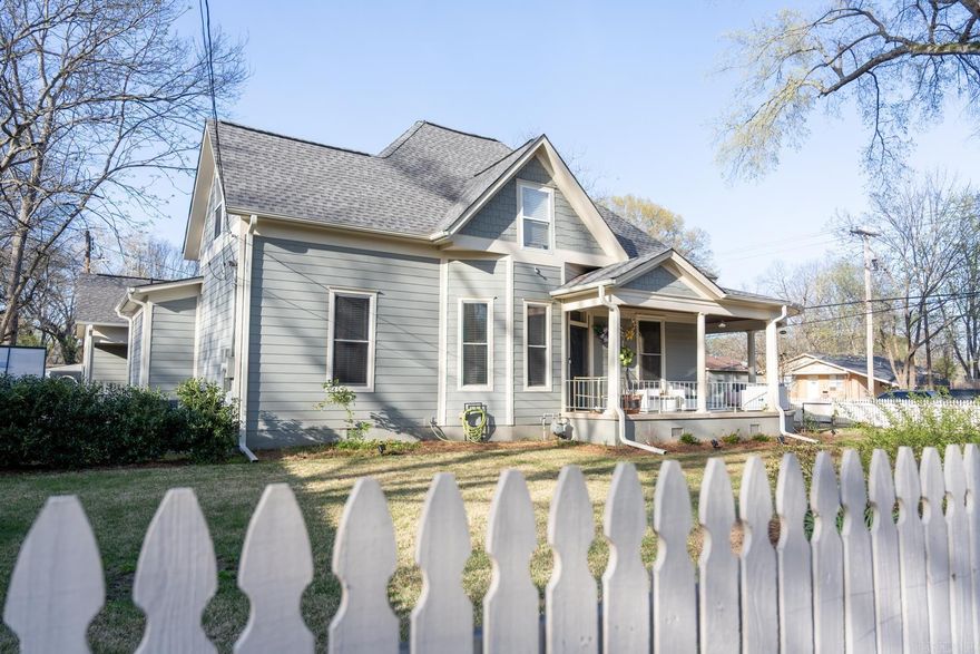 Charming Craftsman-style home full of character, situated on a corner lot with the convenience of downtown Conway nearby. Enjoy relaxing on the inviting wraparound porch and the curb appeal of the classic picket fence. This well-maintained home has seen numerous updates and is move-in ready. The layout offers two bedrooms on the main level and a total of three bathrooms, along with abundant storage throughout. Additional features include a carport with attached storage space, and sprinkle system.  A wonderful opportunity to own a character-filled home in a desirable and convenient location. Agents measurements are under documents.