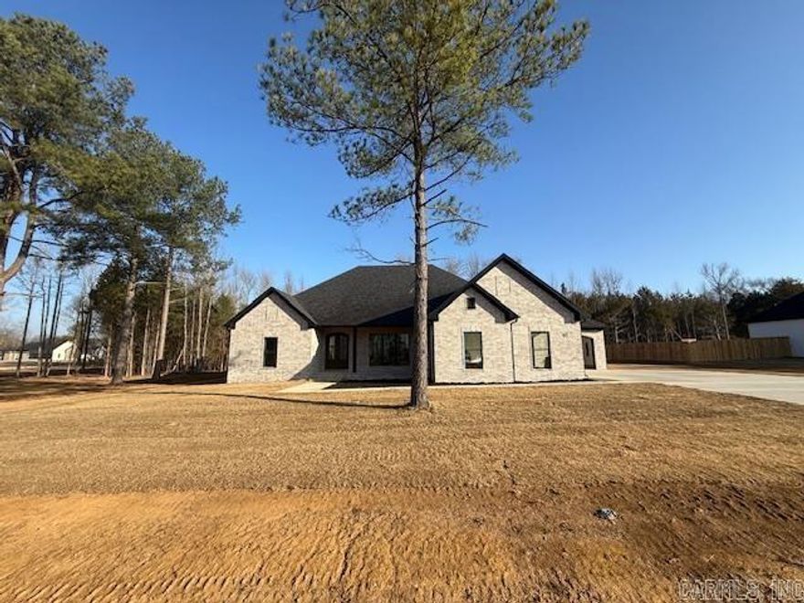 This home is located in a brand new subdivision in Greenbrier. It has a very large backyard with trees to buffer the view of the neighboring homes. The large back porch is great for entertaining. Inside the home you will find high ceilings and large windows. The sliding glass doors are great for letting in light and enjoying the view of your private backyard. Abundant cabinetry with a hidden pantry with shelving for all the items that you don't want to be seen on your countertops. Granite and quartz countertops throughout the home. Enjoy the view from the living room into the backyard while sitting in front of the cozy fireplace. Coming in from the garage is a half bath with lockers for coats, shoes and bags. You can circle through the laundry room into the primary closet through the bathroom and into the bedroom. You will enjoy the soaking tub and separate shower. You will appreciate the storage in this home! The 3rd car garage is extra deep for a trailer, boat or extra storage.