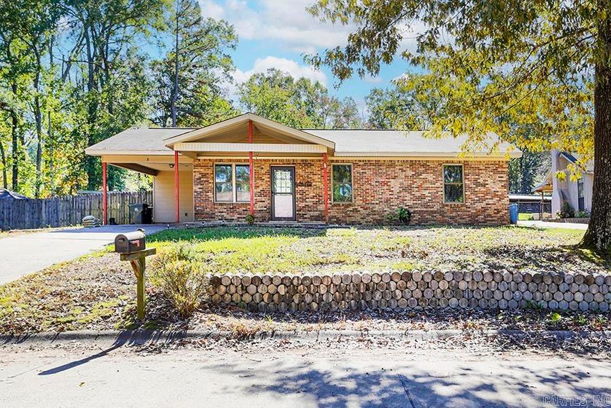 Cute family home on quiet cul de sac in Alexander!  3 Bedrooms and 1.5 bathrooms with great floor plan!  The eat in kitchen is open to the living room for easy entertaining.  The large backyard has a covered patio and is fully fenced.   There is a storage building for all of your outdoor items.  One car carport. New Stove and flooring! Refrigerator conveys.  Come see!