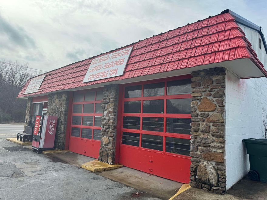 Rare opportunity to own a great building in high traffic area to transform into your next business venture.  Currently set up for car lot/mechanics shop with post lift and air compressor that will convey with building. Roof was replaced with a metal pitch roof by pinnacle from its original flat roof and business is ready to go or use as a rental for some easy passive income. Large office area and 2 bay shop with storage room and bathroom.