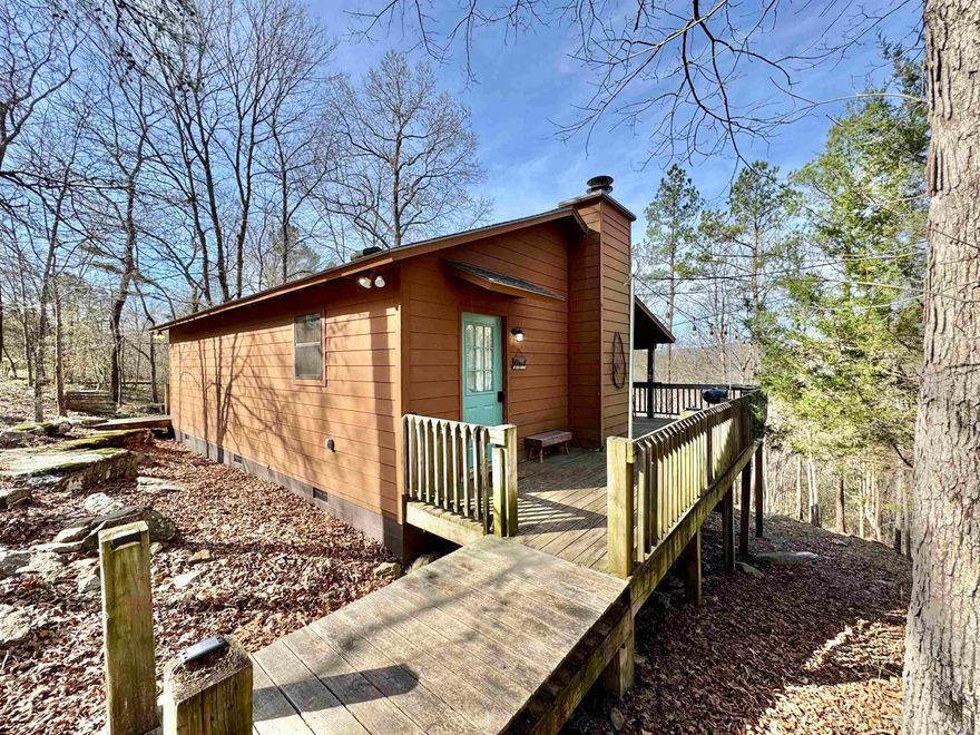 This is a wonderful 2-bedroom, 1-bathroom cabin, just outside of beautiful Mountain View. It is currently being used as a nightly rental property and will come fully furnished. It would make an awesome vacation rental or starter home or personal retreat. It is in a great location, just a short drive away from the White River, and the town of Mountain View. Close to many amenities and attractions such as The Ozark Folk Center State Park, and Blachard Springs Caverns. This is a must-see property, call and make an appointment today!