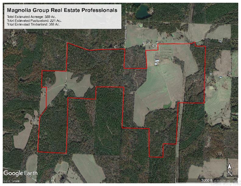 Newly listed, is a +/- 589 acre working cattle farm with approximately 221 acres of pastureland and 368 acres of timberland, located just North of McNeil, Arkansas. County road frontage on Columbia Rd. 62 and Columbia Rd. 57. Pastureland contains two large hay barns with water and electricity, with one providing working cattle pens, on Columbia Rd. 62 and a small house with water and electricity on Columbia Rd. 57, which is currently used as a deer camp. Timberland contains a mixture of mature pine and hardwood timber, as well as some areas of planted pine. This property offers a variety of investment opportunities, such as cattle, hay, and timber production, as well as a host of recreational opportunities. Call Krystal (870) 510-0506 or Cindy (870) 904-1439 for more information!!